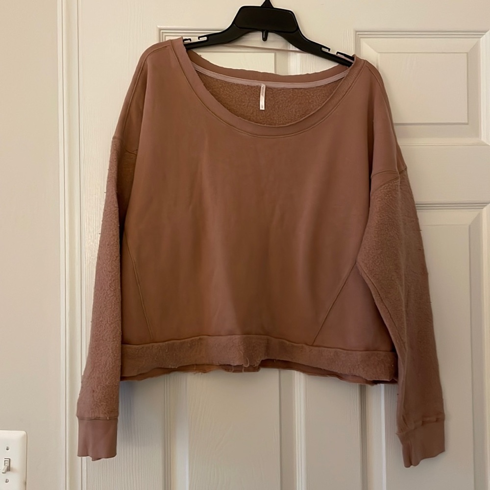 Free People Tan sweatshirt, size L
